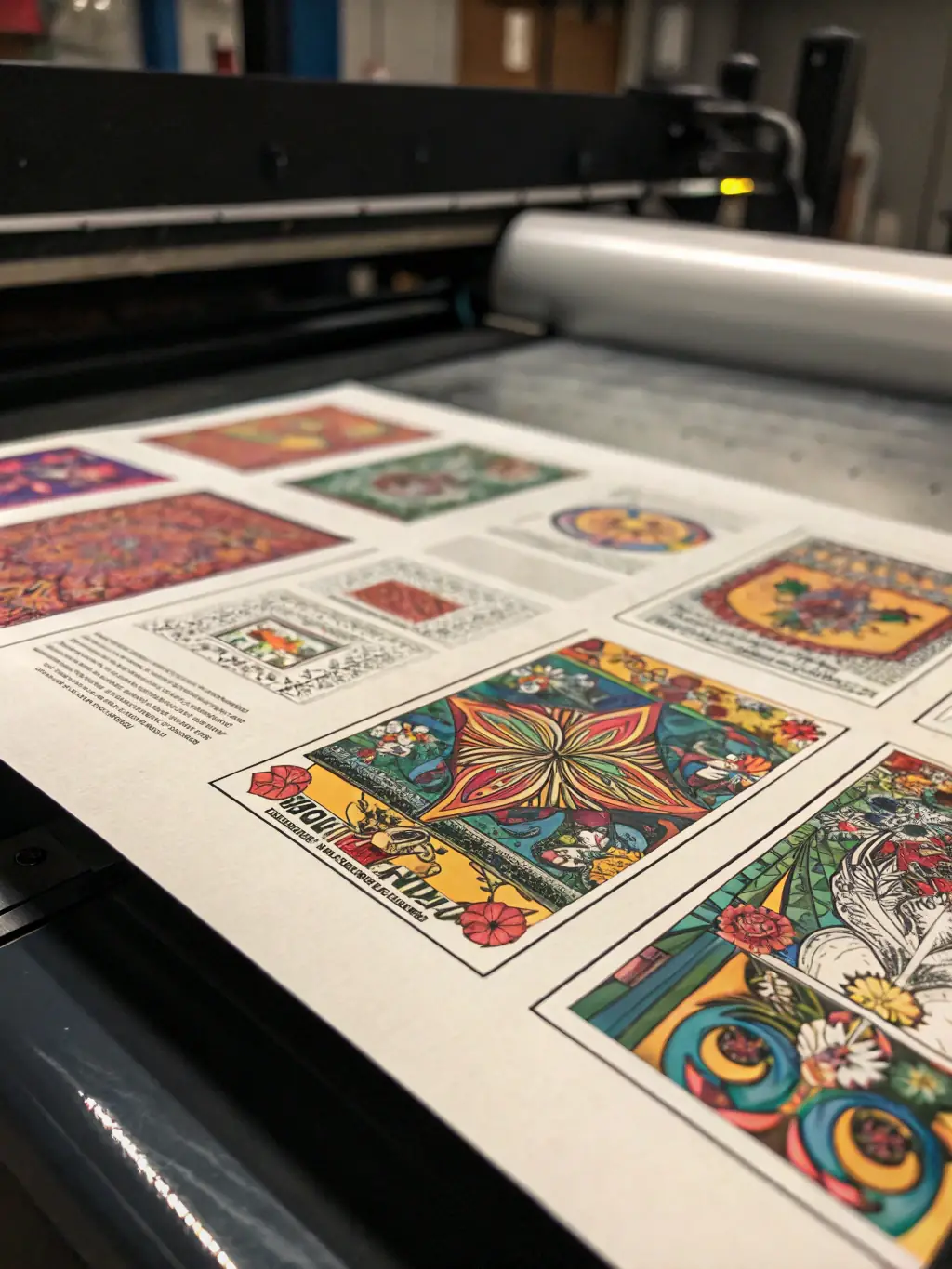 A detailed image of a DTF printed design with fine lines and small details, demonstrating the high level of precision achievable.